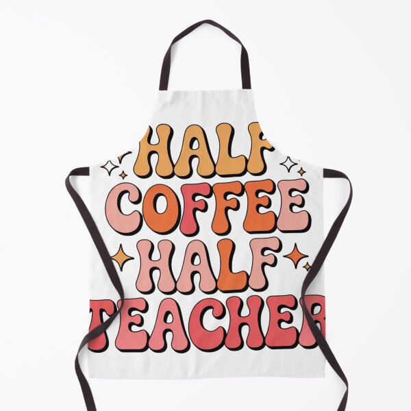 Item preview, Half Coffee Half Teacher – Funny Educator Quote designed and sold by artcultreone.