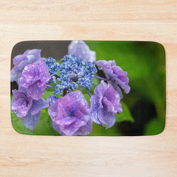 Item preview, Purple hydrangea with dew droplets designed and sold by Bentenya.