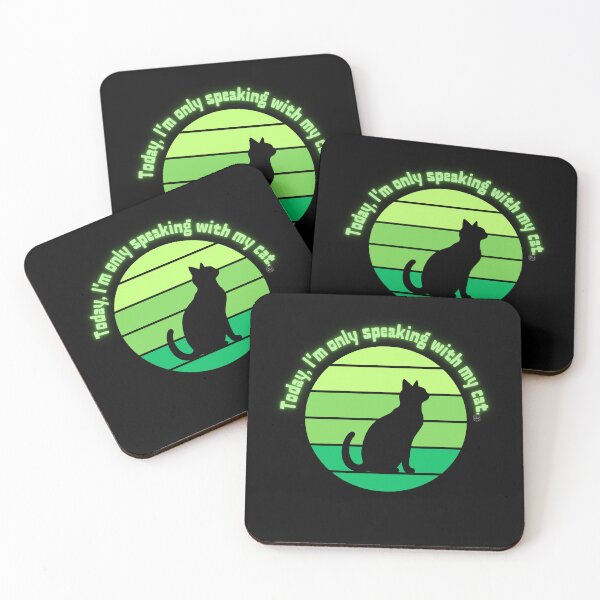 Item preview, Only Speaking to My Cat – Funny Cat Retro Design in Green designed and sold by SzaszkeszOne.