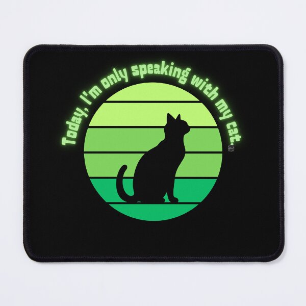 Item preview, Only Speaking to My Cat – Funny Cat Retro Design in Green designed and sold by SzaszkeszOne.
