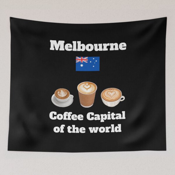 Item preview, Melbourne Coffee Capital Melbourne souvenir Australian flag designed and sold by Artstastic.