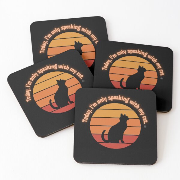 Item preview, Only Speaking to My Cat – Funny Cat Retro Design in Orange designed and sold by SzaszkeszOne.