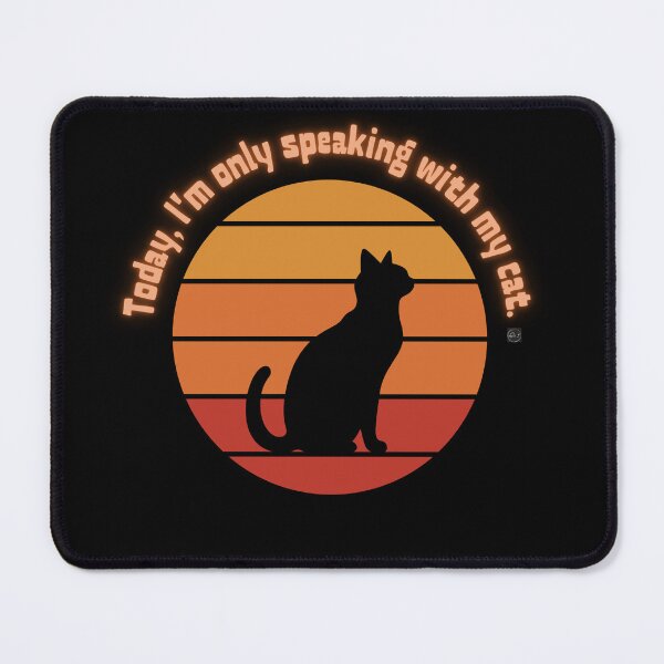 Item preview, Only Speaking to My Cat – Funny Cat Retro Design in Orange designed and sold by SzaszkeszOne.