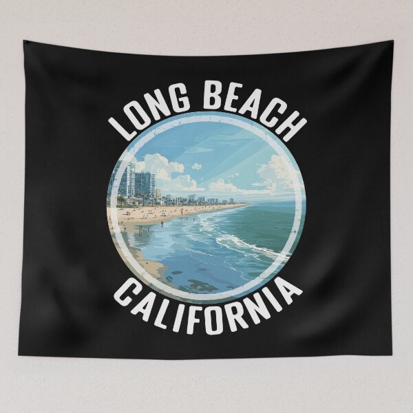 Item preview, Long Beach - California (with White Lettering)l designed and sold by VelvetRoom.
