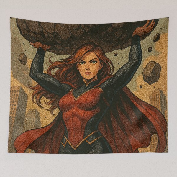 Item preview, Unbreakable Heroine Saves the City. Trading card. designed and sold by JonelleTshirts.