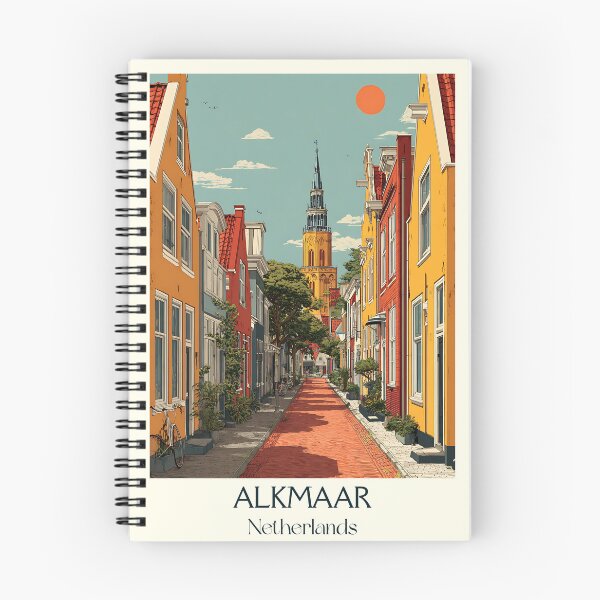 Item preview, Alkmaar Netherlands Vintage Travel Poster | Dutch Cheese City Retro Art designed and sold by TuncGK.