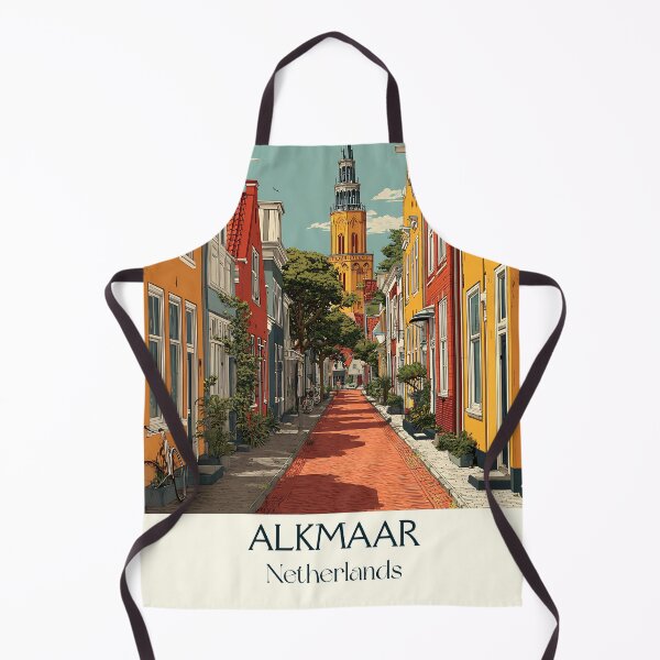 Item preview, Alkmaar Netherlands Vintage Travel Poster | Dutch Cheese City Retro Art designed and sold by TuncGK.