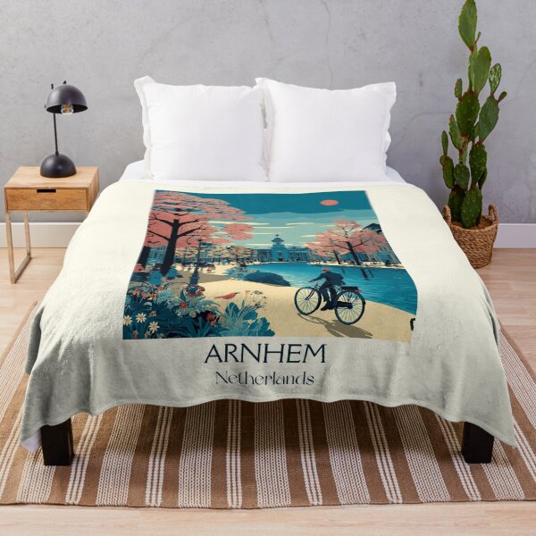 Item preview, Arnhem Netherlands Vintage Travel Poster | Springtime in Holland Retro Art designed and sold by TuncGK.