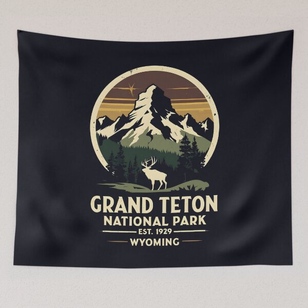 Item preview, Grand Teton National Park - Wyoming - US  designed and sold by GoodOldVintage.