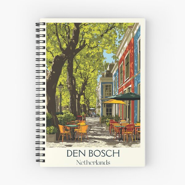 Item preview, Den Bosch Netherlands Vintage Travel Poster | Cozy Street Cafe Retro Art designed and sold by TuncGK.