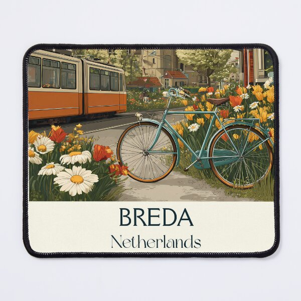 Item preview, Breda Netherlands Vintage Travel Poster | Charming Dutch City Scene Art designed and sold by TuncGK.
