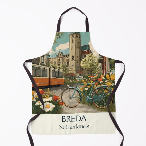 Item preview, Breda Netherlands Vintage Travel Poster | Charming Dutch City Scene Art designed and sold by TuncGK.
