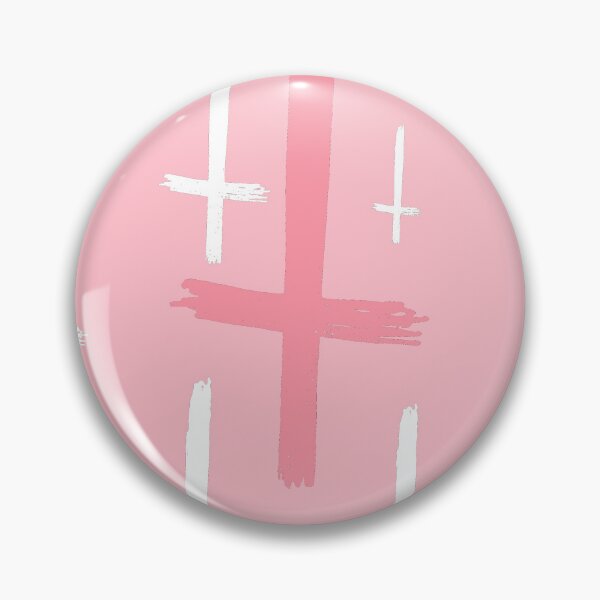 Item preview, upside down inverted cross pastel pink designed and sold by Gossip Rag.