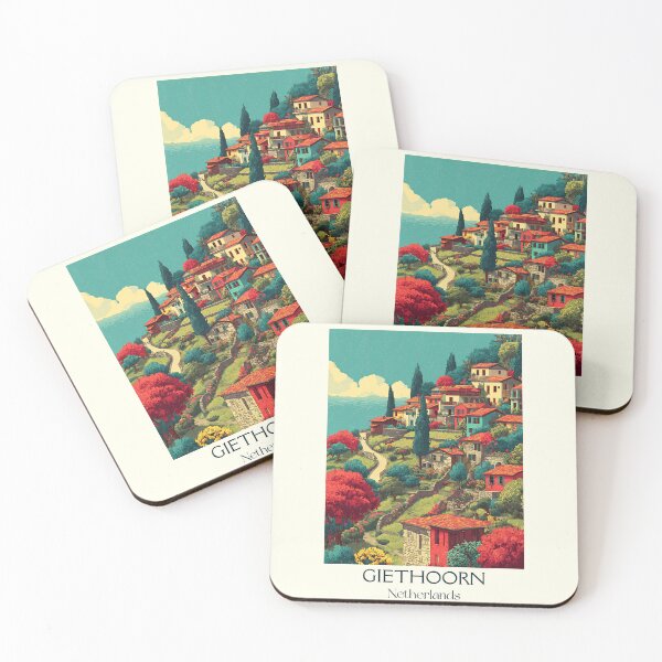 Item preview, Giethoorn Netherlands Vintage Travel Poster | The Venice of Holland Retro Art designed and sold by TuncGK.