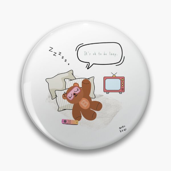 Item preview, Mono Bear Message – It’s Ok to Be Lazy ( White / Transparent ) designed and sold by mintmono-studio.
