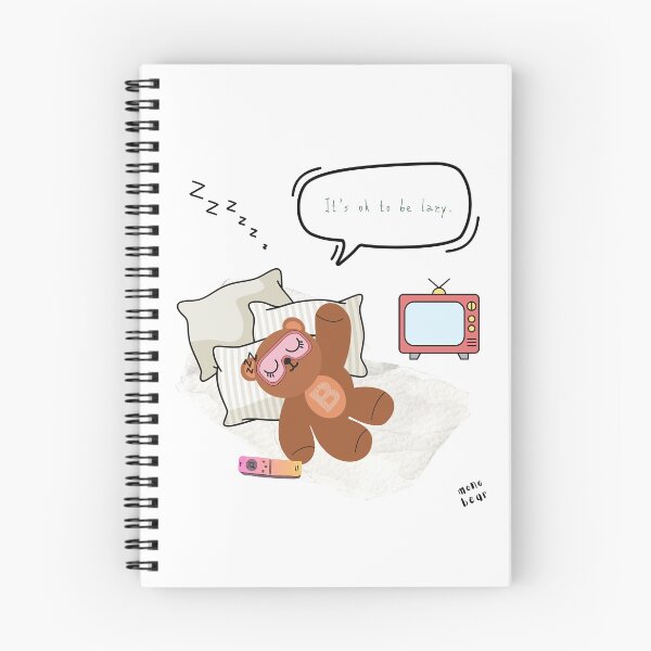 Item preview, Mono Bear Message – It’s Ok to Be Lazy ( White / Transparent ) designed and sold by mintmono-studio.