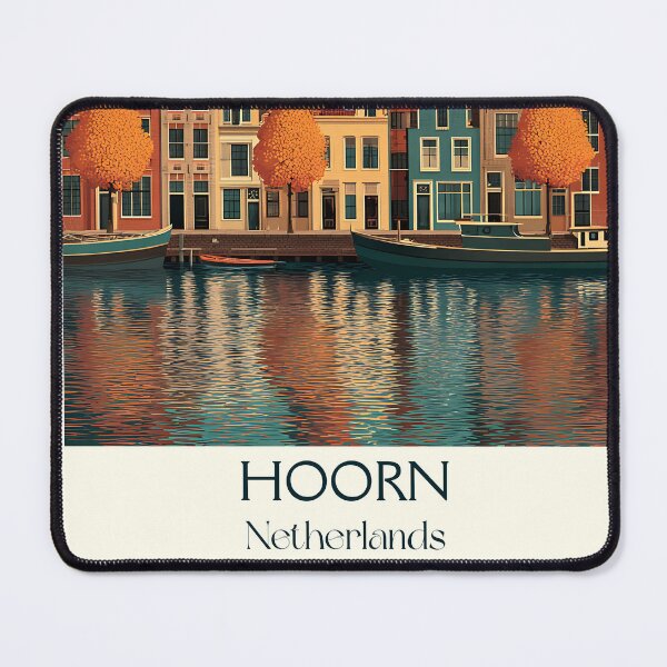 Item preview, Hoorn Netherlands Vintage Travel Poster | Golden Age Harbor Retro Art designed and sold by TuncGK.