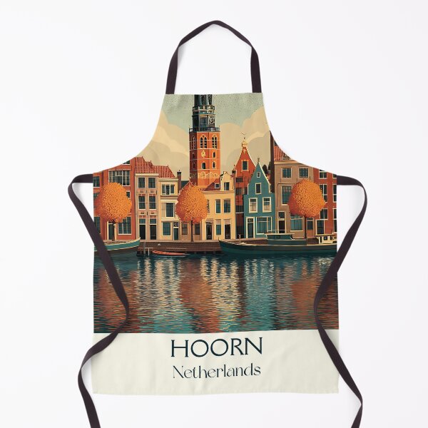 Item preview, Hoorn Netherlands Vintage Travel Poster | Golden Age Harbor Retro Art designed and sold by TuncGK.