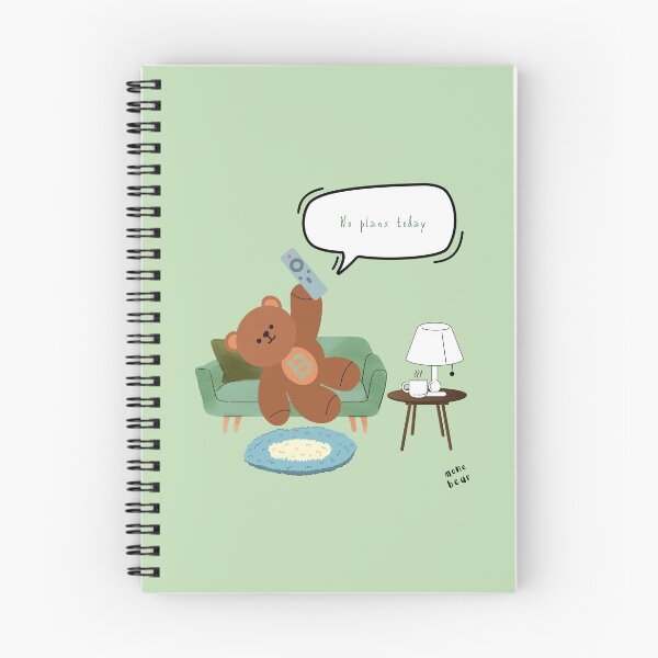 Item preview, Mono Bear Message – No Plans Today ( Green Background ) designed and sold by mintmono-studio.