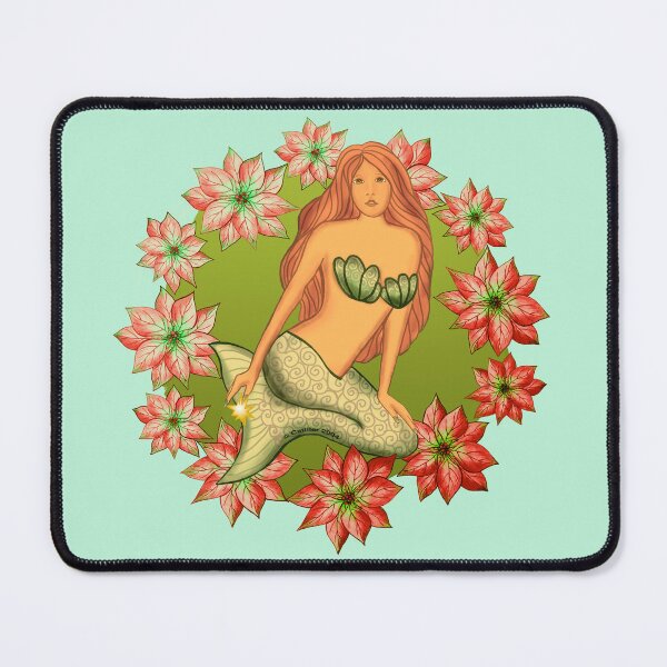 Item preview, Poinsettia Mermaid  designed and sold by artmuvz.