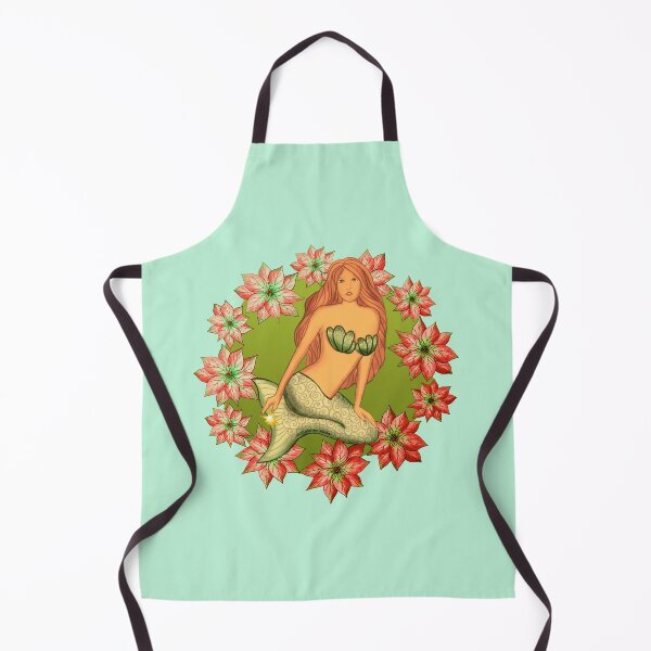 Item preview, Poinsettia Mermaid designed and sold by artmuvz.