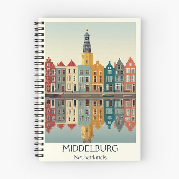 Item preview, Middelburg Netherlands Vintage Poster | Zeeland's Colorful Capital Art designed and sold by TuncGK.