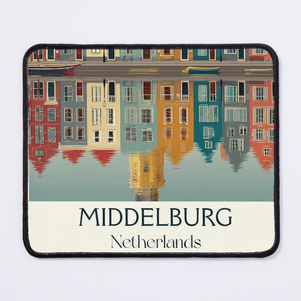Item preview, Middelburg Netherlands Vintage Poster | Zeeland's Colorful Capital Art designed and sold by TuncGK.