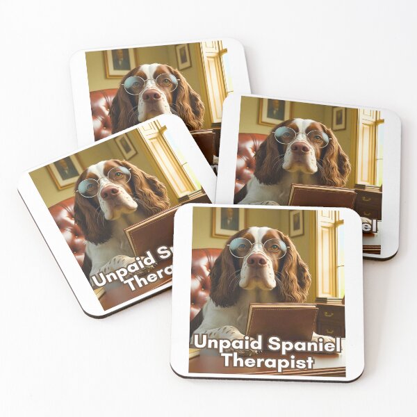 Item preview, Unpaid Spaniel Therapist – Cute English Springer Spaniel Office Humor designed and sold by Fredster1966.