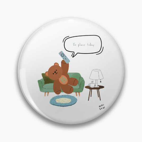 Item preview, Mono Bear Message – No Plans Today ( White / Transparent ) designed and sold by mintmono-studio.