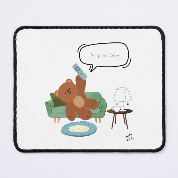 Item preview, Mono Bear Message – No Plans Today ( White / Transparent ) designed and sold by mintmono-studio.