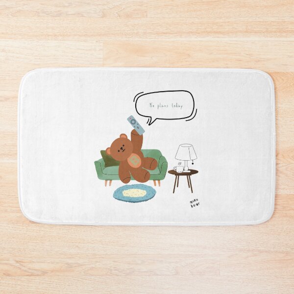 Item preview, Mono Bear Message – No Plans Today ( White / Transparent ) designed and sold by mintmono-studio.
