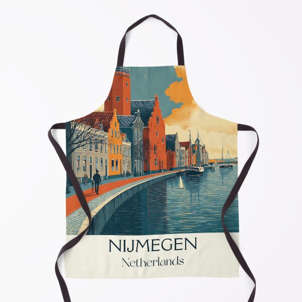 Item preview, Nijmegen Netherlands Vintage Poster | Oldest City on the Waal River designed and sold by TuncGK.