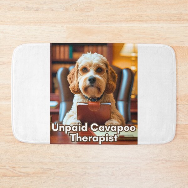 Item preview, Unpaid Cavapoo Therapist – Cute Emotional Support Cavapoo Office Art designed and sold by Fredster1966.