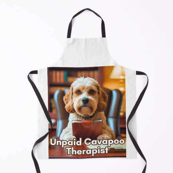 Item preview, Unpaid Cavapoo Therapist – Cute Emotional Support Cavapoo Office Art designed and sold by Fredster1966.