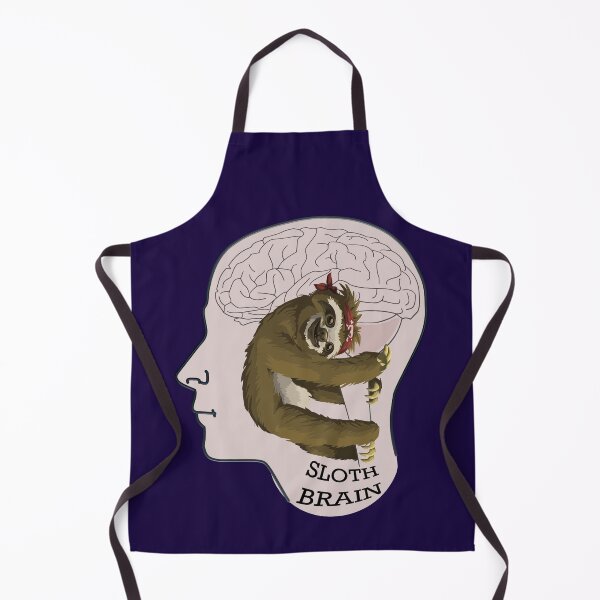 Item preview, A Little Sloth Today Funny Brain Pun Art designed and sold by SandyMDesigns.