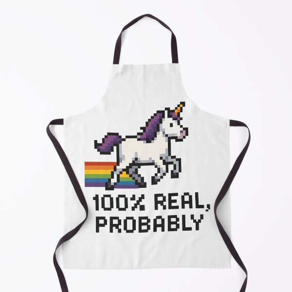 Item preview, 100% Real, Probably – Rainbow Trail Pixel Unicorn designed and sold by NaturePixel.