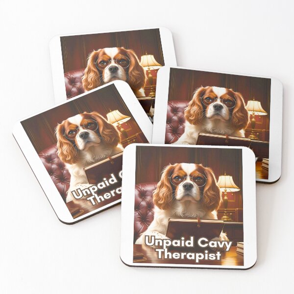 Item preview, Unpaid Cavy Therapist – Cute Cavalier King Charles Spaniel Office Humor designed and sold by Fredster1966.