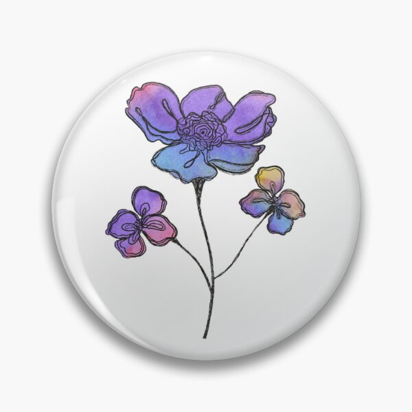 Item preview, Watercolor and Ink Florals  designed and sold by Rana M. Muasher.