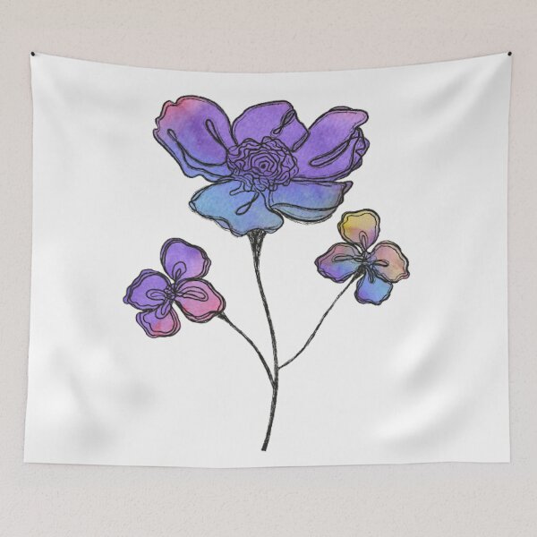 Item preview, Watercolor and Ink Florals  designed and sold by Rana M. Muasher.