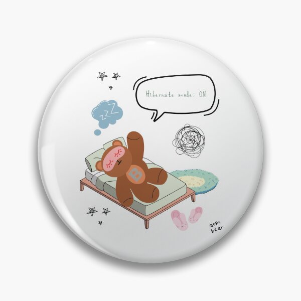 Item preview, Mono Bear Message – Hibernate Mode: ON ( White / Transparent ) designed and sold by mintmono-studio.