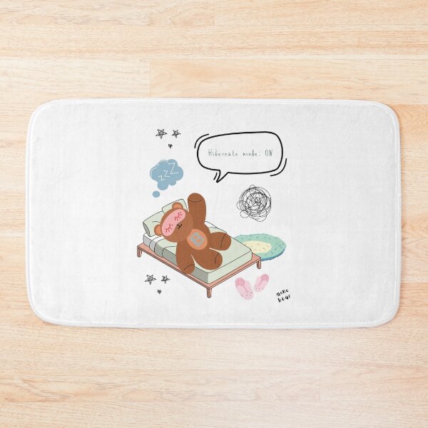 Item preview, Mono Bear Message – Hibernate Mode: ON ( White / Transparent ) designed and sold by mintmono-studio.
