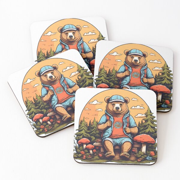 Item preview, bear on a mushroom picking designed and sold by Karaz's Animal Kingdom.