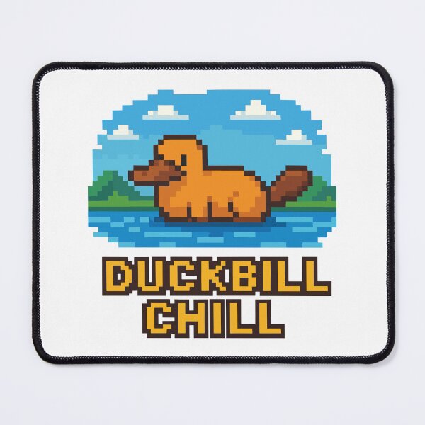 Item preview, Duckbill Chill – Pixel Platypus Floating on River designed and sold by NaturePixel.
