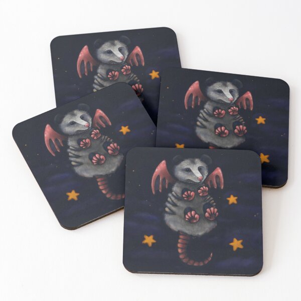 Item preview, Starry Possum – Whimsical Nighttime Creature Art designed and sold by Jamie Herself.