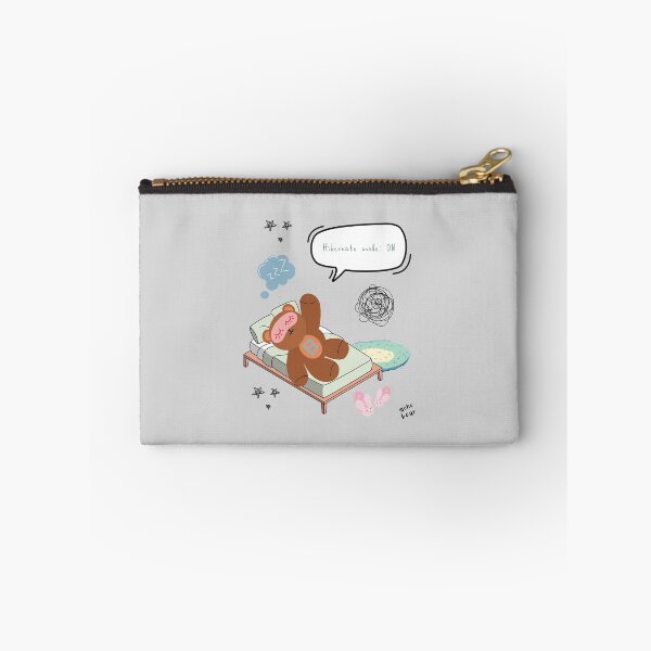 Item preview, Mono Bear Message – Hibernate Mode: ON ( Gray Background ) designed and sold by mintmono-studio.