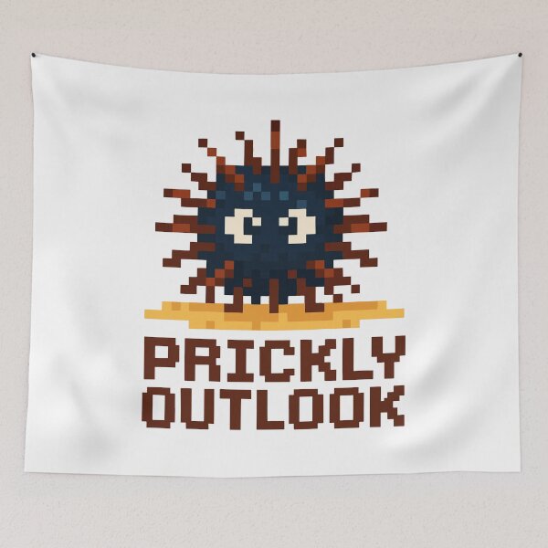 Item preview, Prickly Outlook – Pixel Sea Urchin on Seabed designed and sold by NaturePixel.