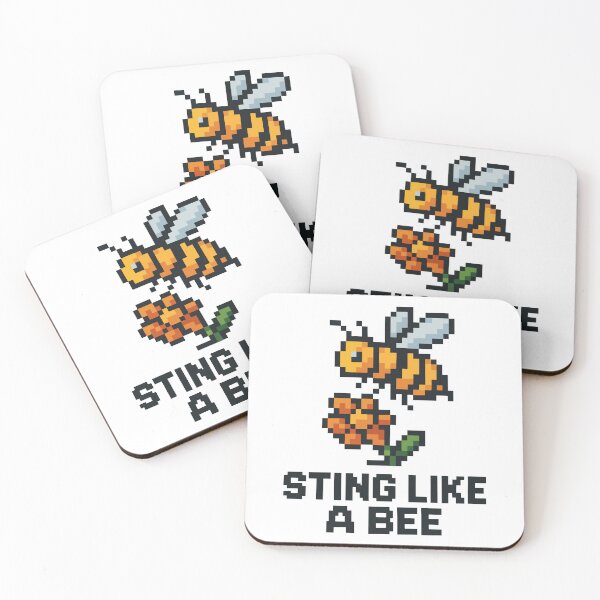 Item preview, Sting Like a Bee – Pixel Yellowjacket Near Flower designed and sold by NaturePixel.