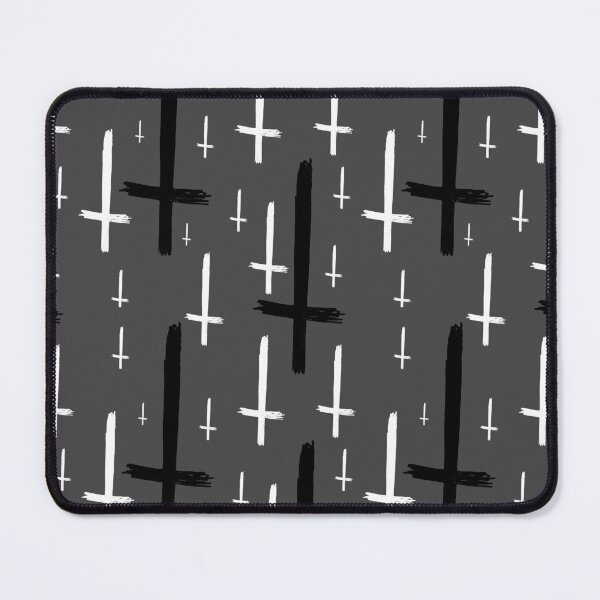 Item preview, upside down inverted cross grey gray black designed and sold by Gossip Rag.