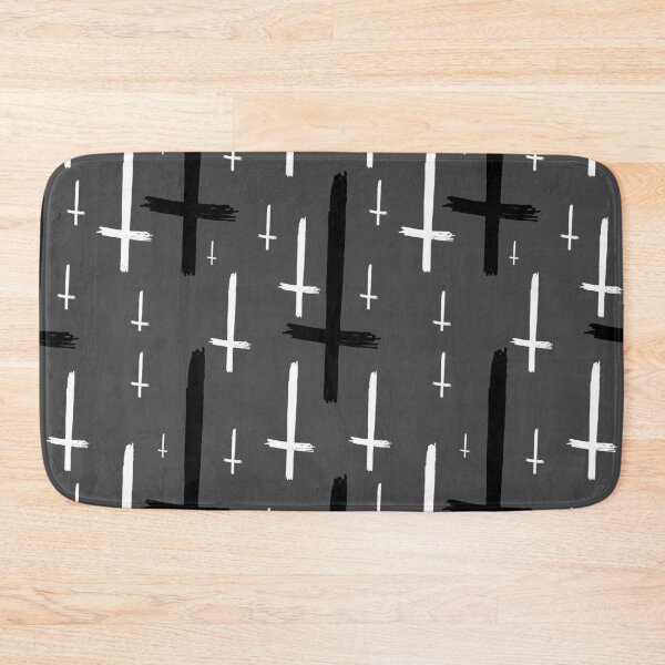 Item preview, upside down inverted cross grey gray black designed and sold by Gossip Rag.