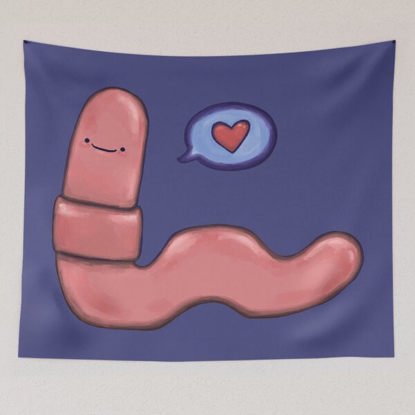 Item preview, Joyful Cute Worm – Playful Love & Valentine’s Digital Illustration designed and sold by Jamie Herself.